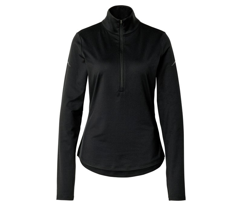 Tchibo - Thermo-Sportshirt mit Half-Zip - Damen - Gr. XL - schwarz