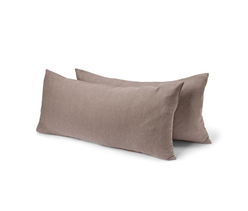 Tchibo - 2 Flanell-Kopfkissenbezüge - beige
