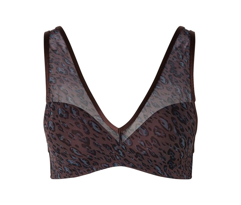 Tchibo - Softschalen-BH mit hohem Apex - Damen - Gr. 80A - braun/print