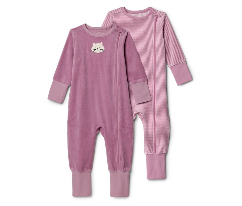 Tchibo - 2 Baby-Pyjamas - Mädchen - Gr. 98/104 - creme