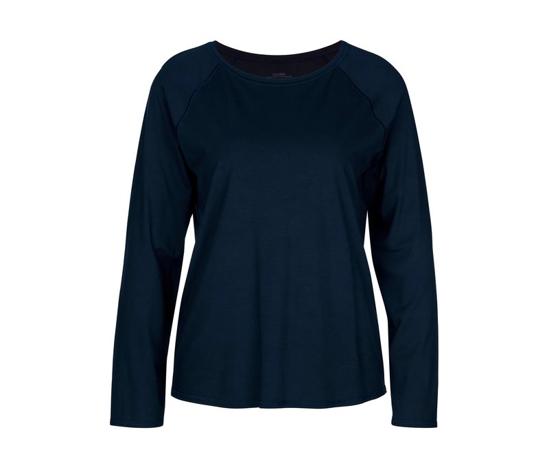 Calida »Deepsleepwear Balance« Langarm-Shirt - Damen - Gr. XS - blau