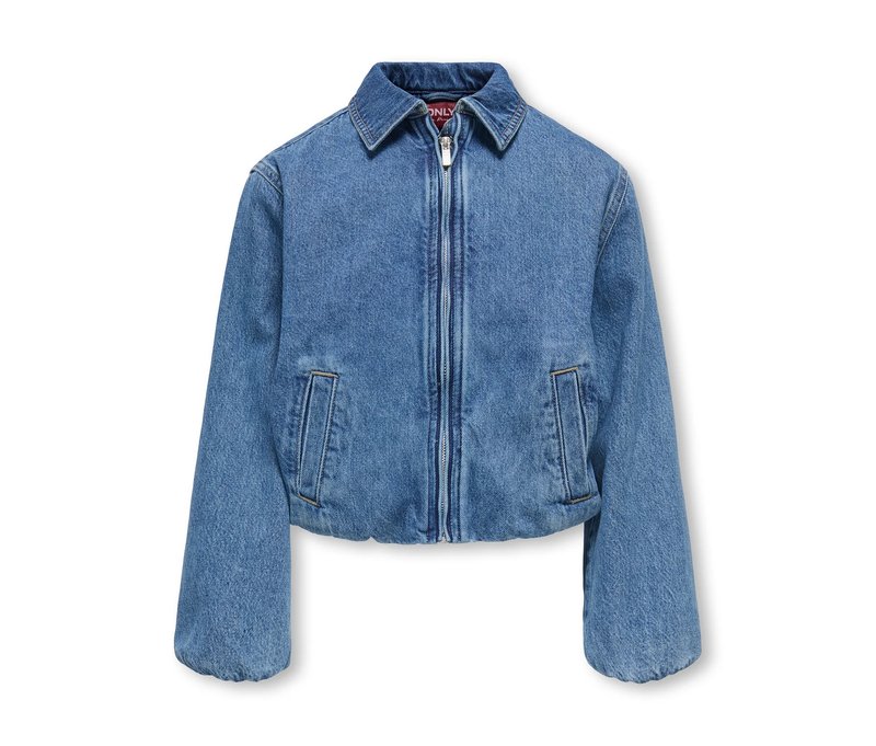 Only Girls Yukon Bomer Jeansjacke - Gr. 128 - dunkelblau