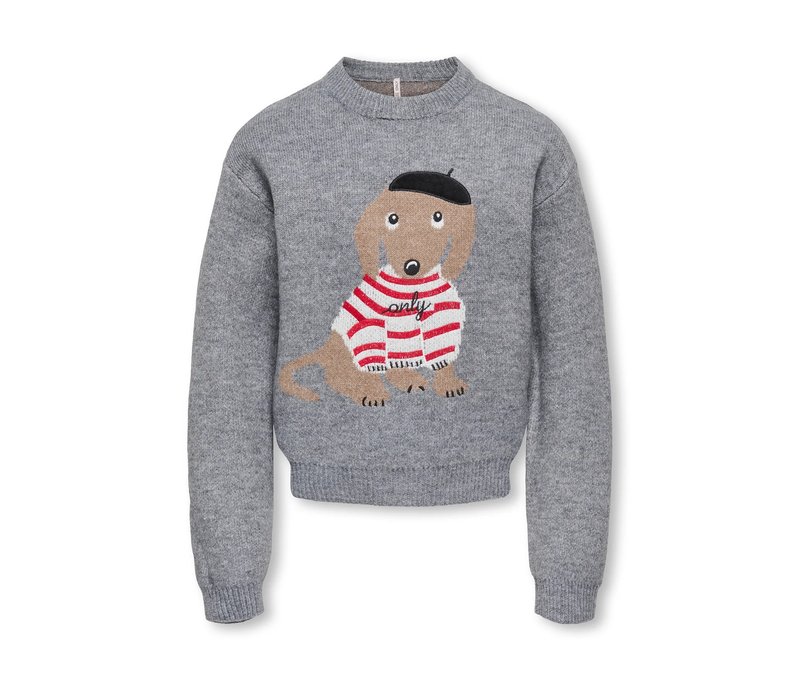 Only Girls Teddy-Pullover - Mädchen - Gr. 134/140 - grau