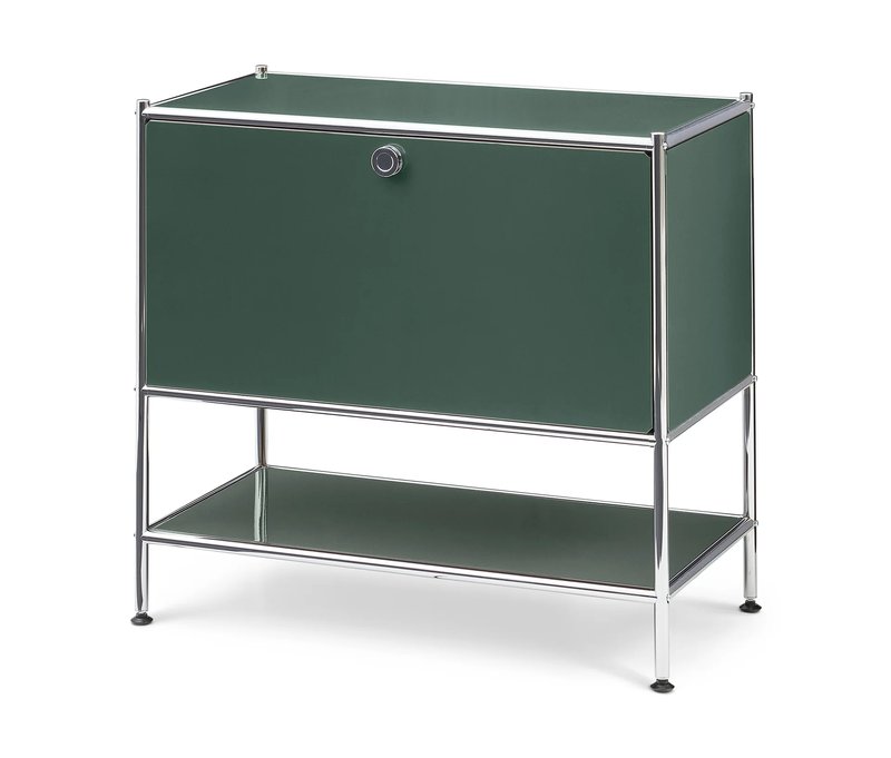 Tchibo - Sideboard Metall »Cn3« mit 1 Klappenfach - 77,5x40x71,5cm - olivgrün -