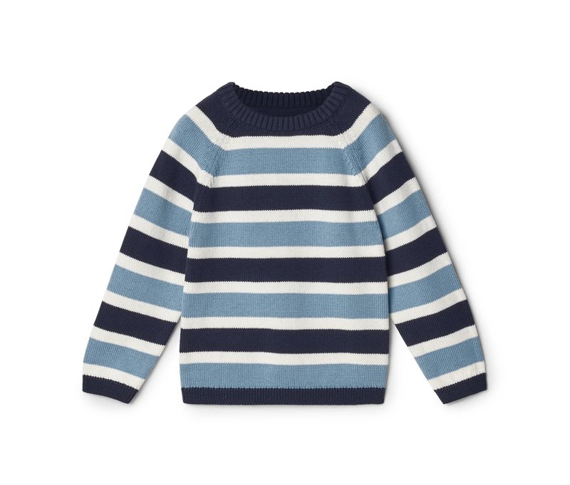Tchibo - Kinder-Strickpullover - Kinder - Gr. 98/104 - dunkelblau/gestreift