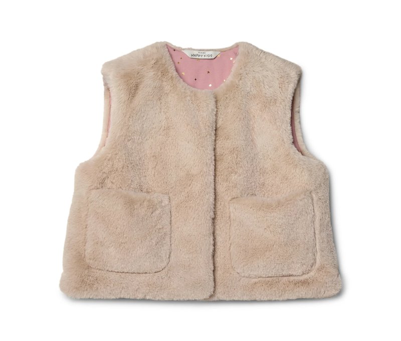 Tchibo - Kinder-Fellweste - Baby - Gr. 86/92 - creme