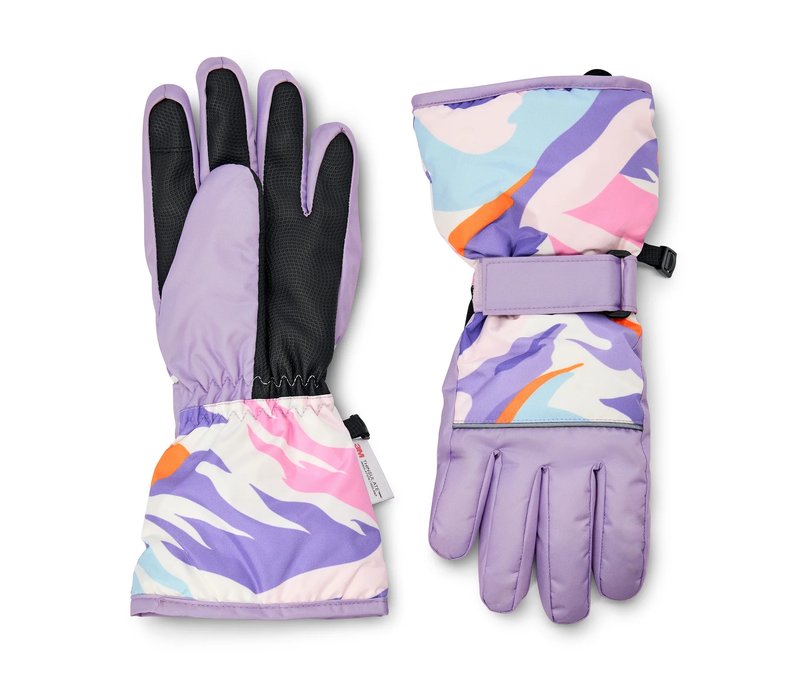 Tchibo - Kinder-Ski-und-Winterhandschuhe - Mädchen - Gr. 158/164 - schwarz/print
