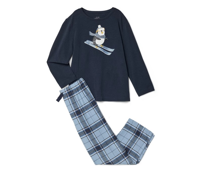 Tchibo - Kinder-Flanell-Pyjama - Jungen - Gr. 110/116 - mehrfarbig/print