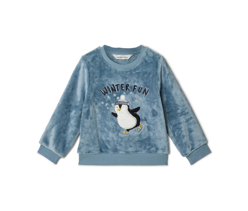 Tchibo - Kinder-Plüsch-Sweatshirt - Baby - Gr. 86/92 - blau