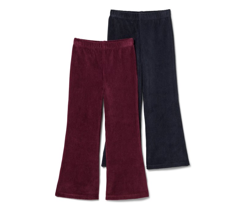 Tchibo - 2 Kinder-Cord-Leggings - Mädchen - Gr. 122/128 - dunkelblau