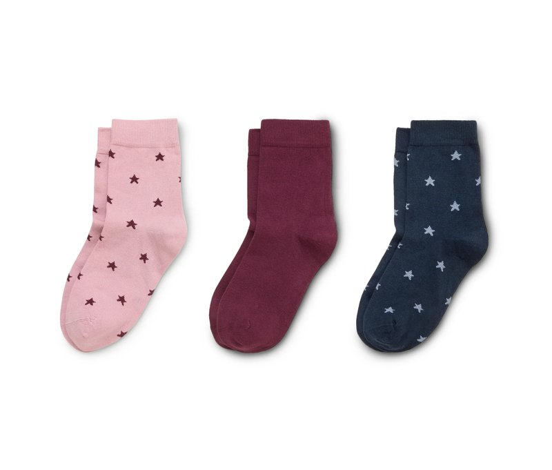 Tchibo - 3 Paar Socken - Damen - Gr. 39-42 - bordeaux