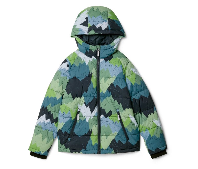 Tchibo - Kinder-Ski-Steppjacke - Jungen - Gr. 134/140 - dunkelblau/print