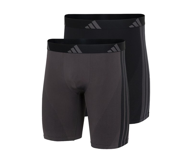 2 adidas Active Seamless Long Boxershorts - Herren - Gr. Xxl/8 - schwarz
