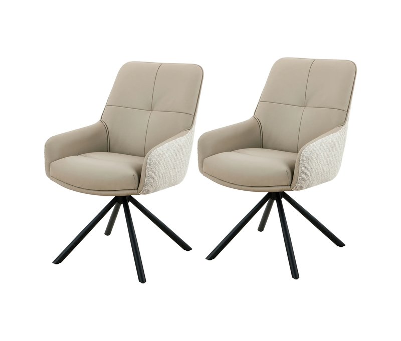 Tchibo - 2 Armlehnenstühle »Faro I« - 62x63x89,5cm - beige -