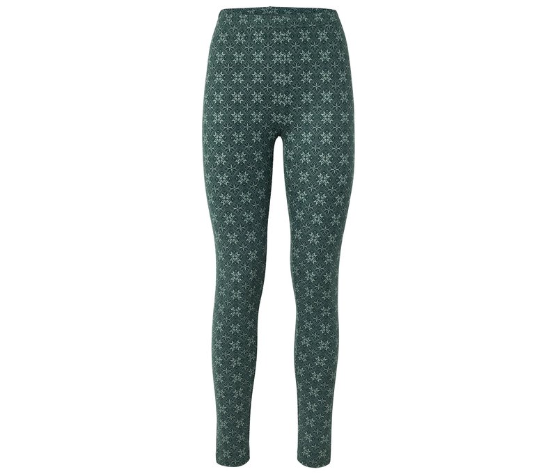 Tchibo - Thermo-Leggings - Damen - Gr. L - dunkelgrün/print