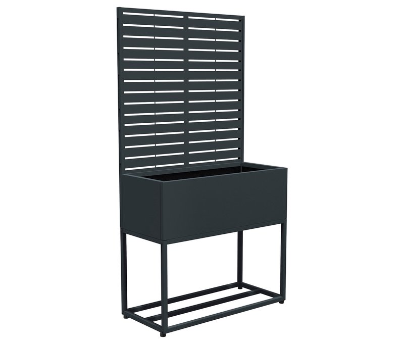 Tchibo - Sichtschutz mit Pflanzkasten - 90x42,5x174cm - anthrazit -