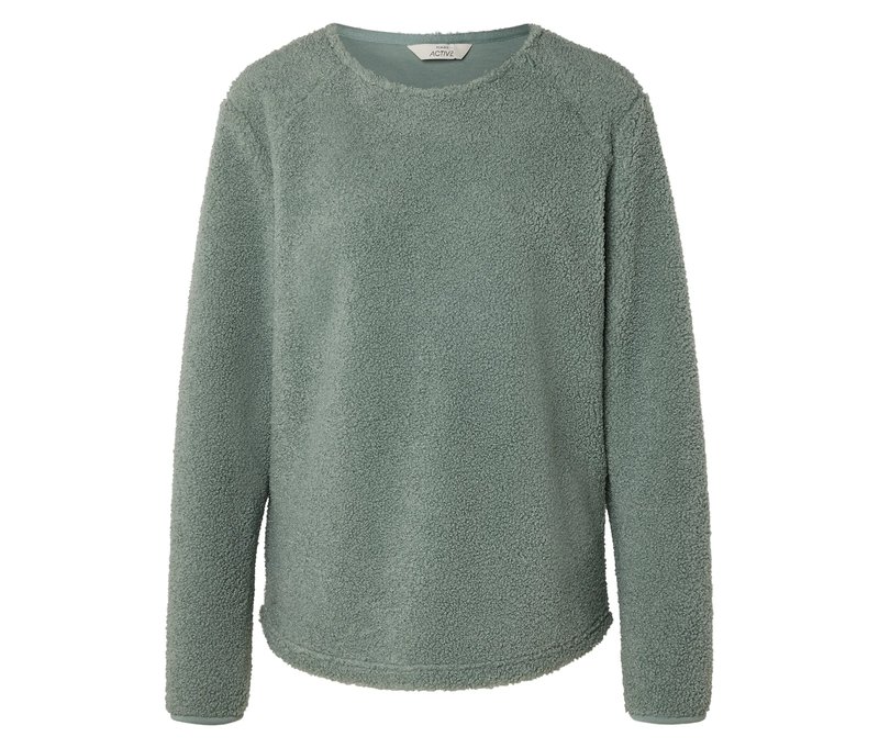 Tchibo - Teddy-Pullover - Damen - Gr. S - grün