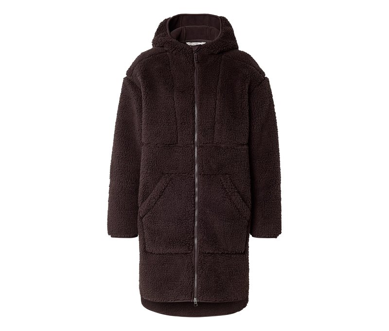 Tchibo - Teddyfleece Mantel - Damen - Gr. XS - braun