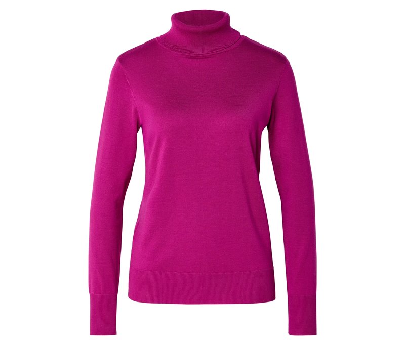 Tchibo - Feinstrick-Rollkragenpullover - Damen - Gr. XL - pink