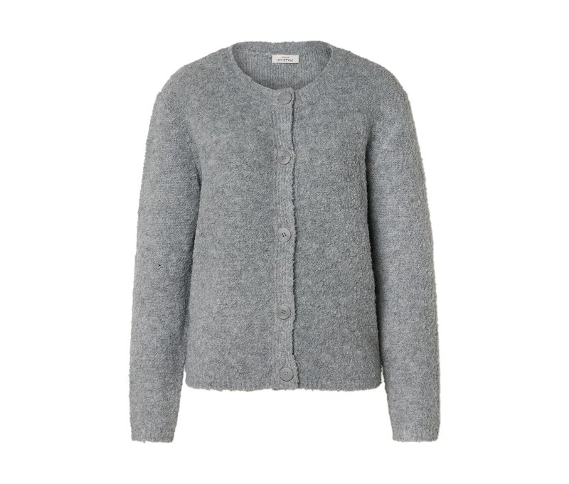 Tchibo - Bouclé-Strickcardigan - Damen - Gr. L - grau