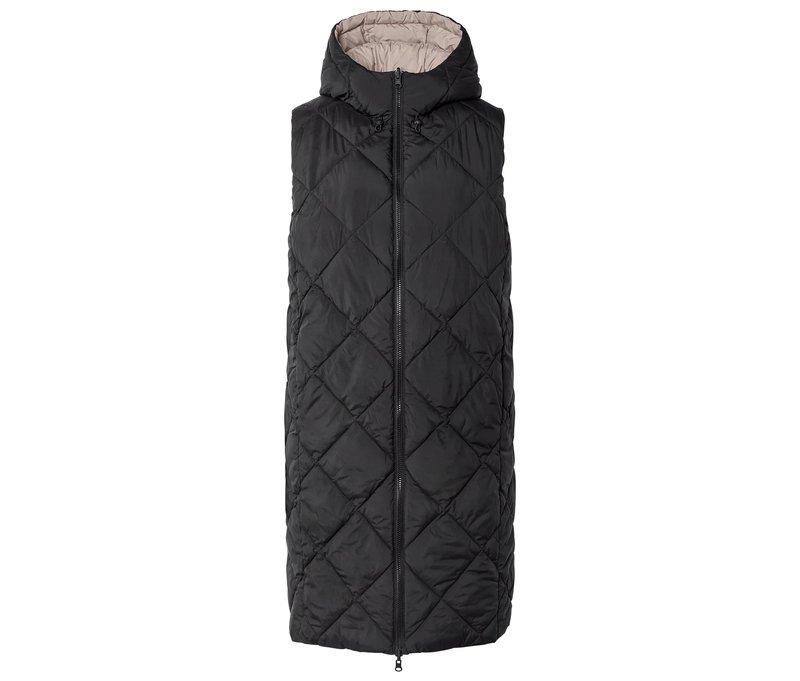 Tchibo - Lange Wende-Steppweste - Damen - Gr. 48 - schwarz
