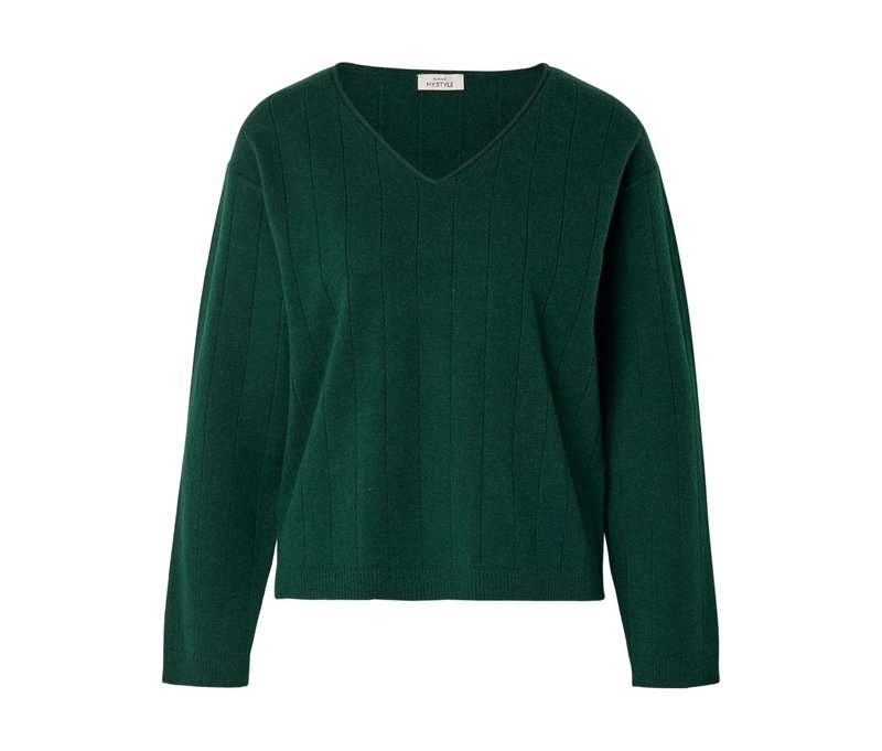 Tchibo - Strickpullover mit Struktur - Damen - Gr. M - dunkelgrün