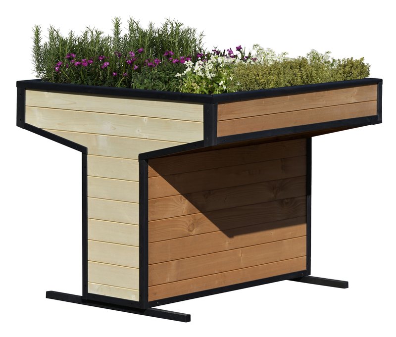 Tchibo - Hochbeet - 112x112x94cm - schwarz - Kiefernholz