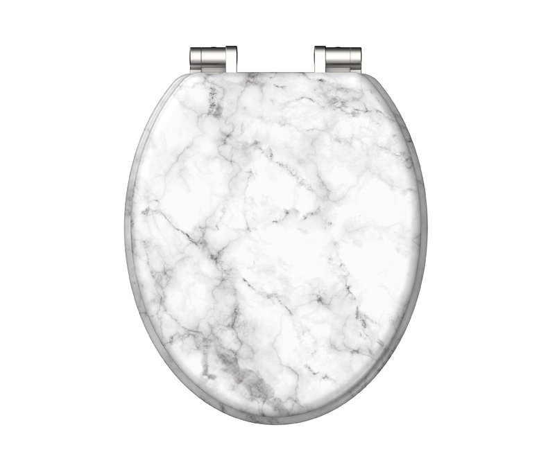 Tchibo - MDF WC-Sitz Marmor - weiß