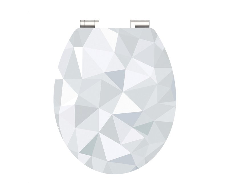 Tchibo - MDF WC-Sitz High Gloss Geo - mehrfarbig
