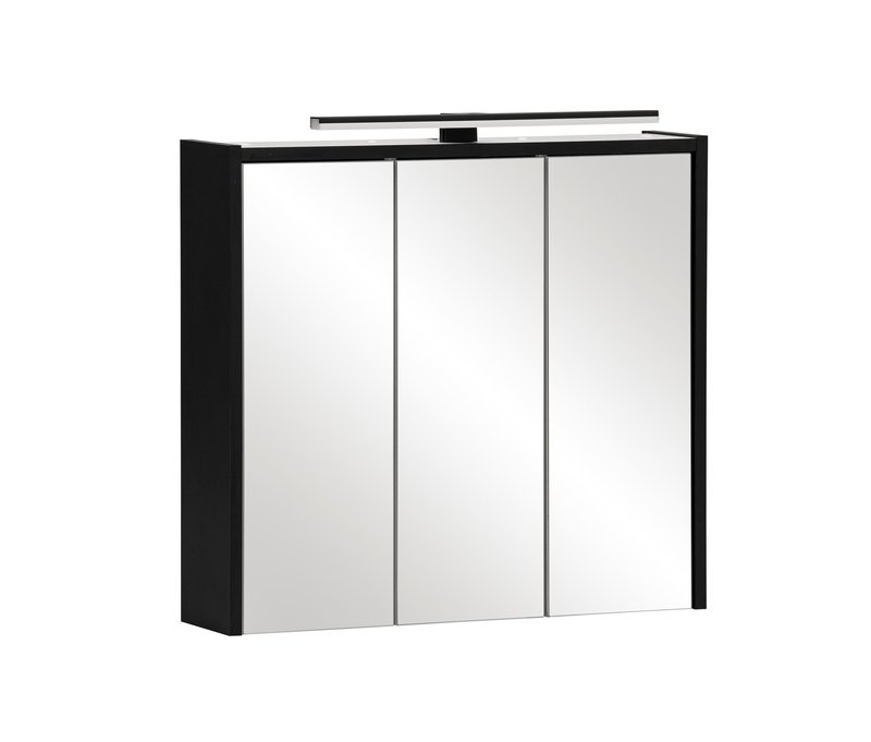 Tchibo - Spiegelschrank »Emmik« - 65x16x62,5cm - schwarz - Holz / Glas / Metall