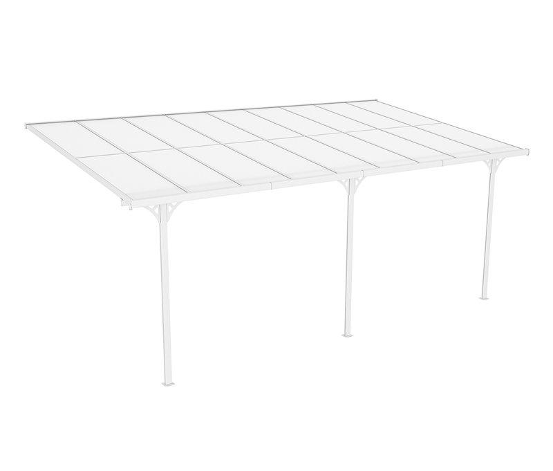 Tchibo - Terrassenüberdachung - 556x300x270cm - weiß - Aluminium