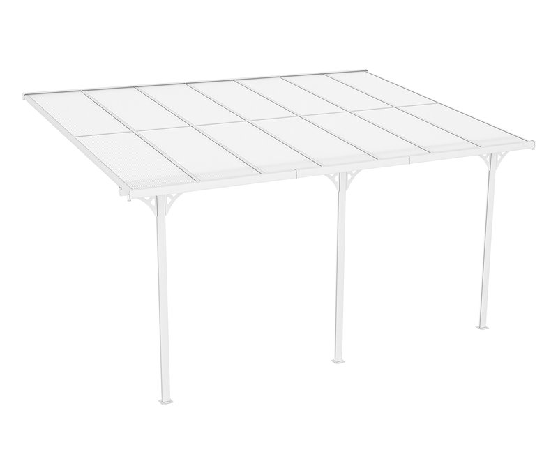 Tchibo - Terrassenüberdachung - 435x300x270cm - weiß - Aluminium