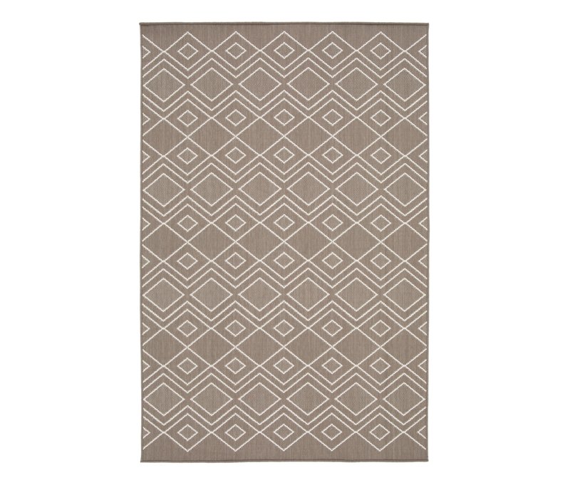 Tchibo - Faltbarer Outdoor-Teppich »Diamond Rhythm« - weiß