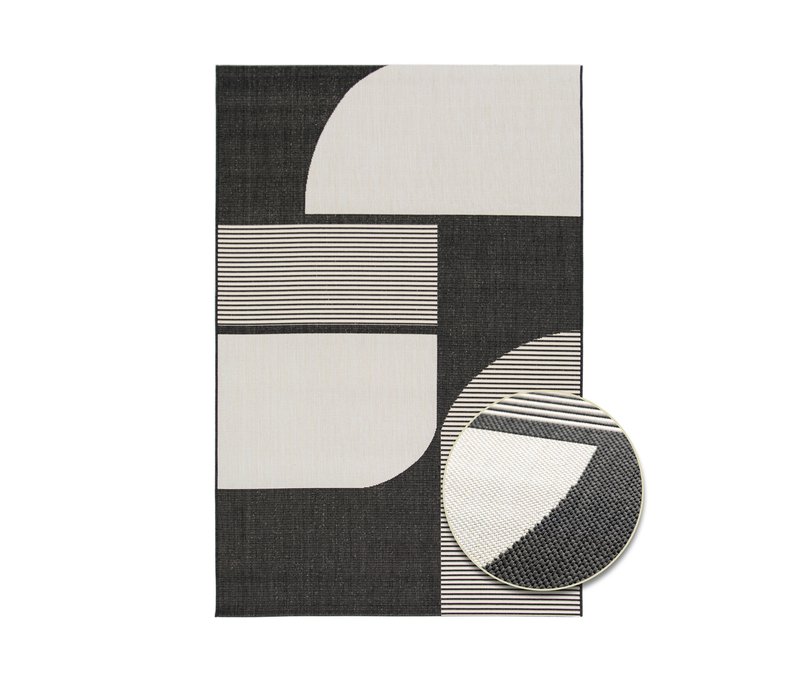 Tchibo - Outdoor-Teppich »Zen Lines« - schwarz