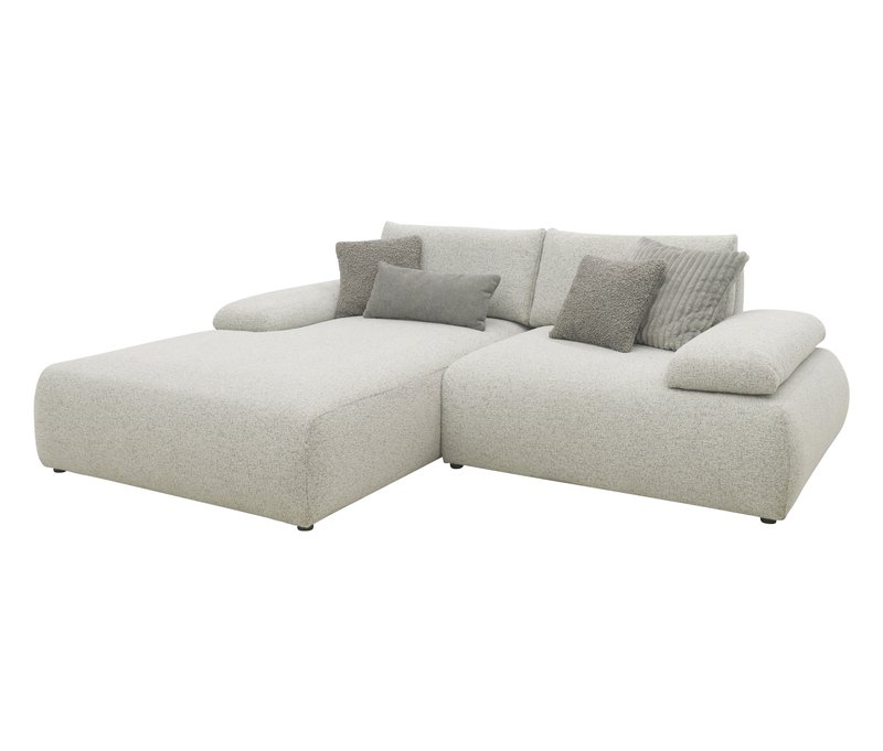 Tchibo - Domo Ecksofa »Bela« - 244x188x80cm - schwarz - Polyester / Baumwolle / Holz