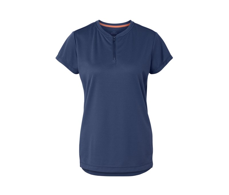 Tchibo - Half-Zip-Sportshirt - Damen - Gr. S - dunkelblau