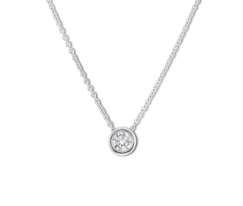 Tchibo - 585 Weißgold Collier, Diamanthänger