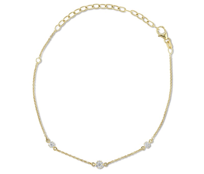 Tchibo - 585 Gold Armband - weiß