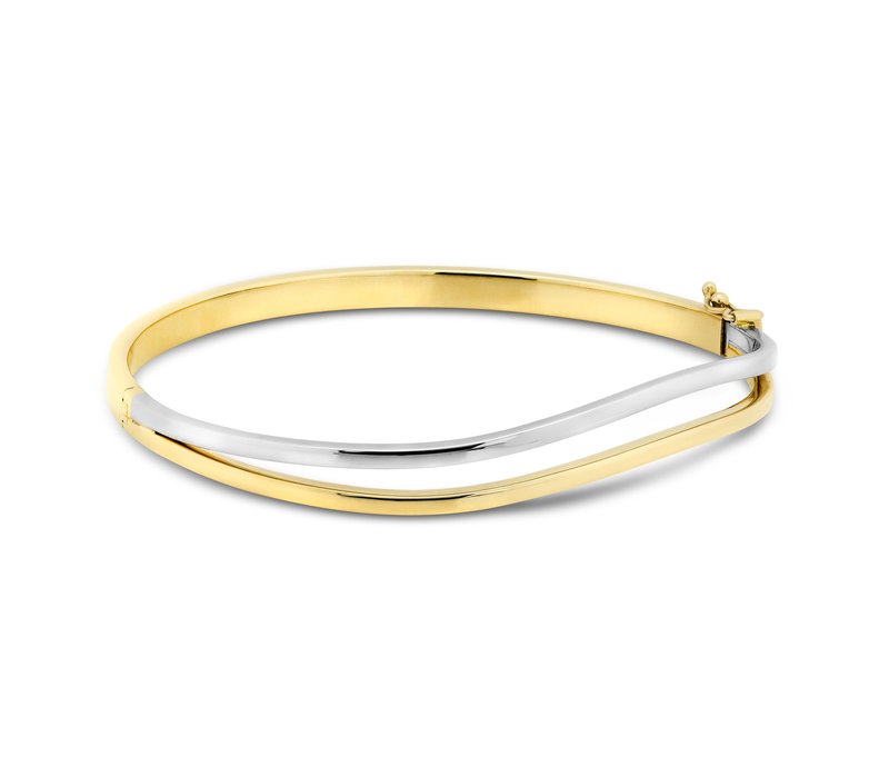 Tchibo - 585 Gold Armreif - weiß