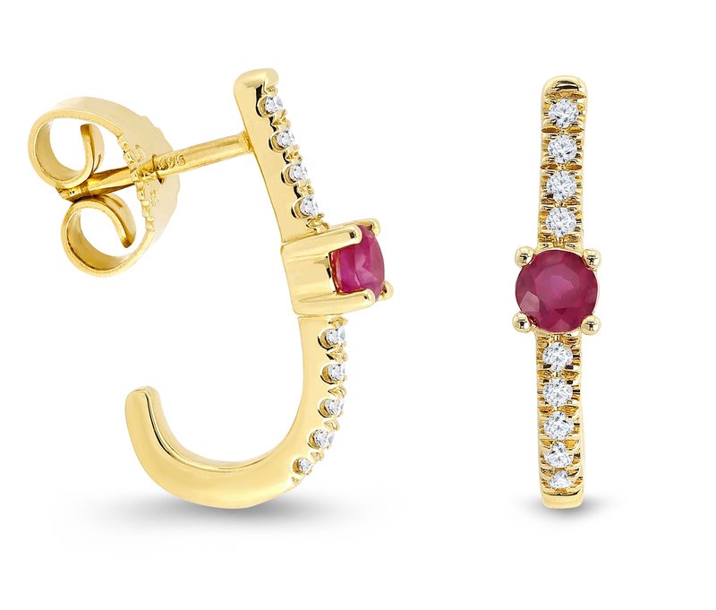 Tchibo - Ohrstecker 585 Gold - weiß