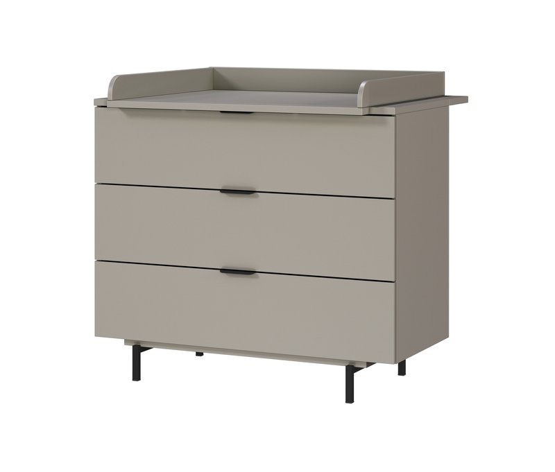Tchibo - Kommode mit Wickelaufsatz »Tomino« - 105x77x100cm - grau - Holz / Stahl / Aluminium