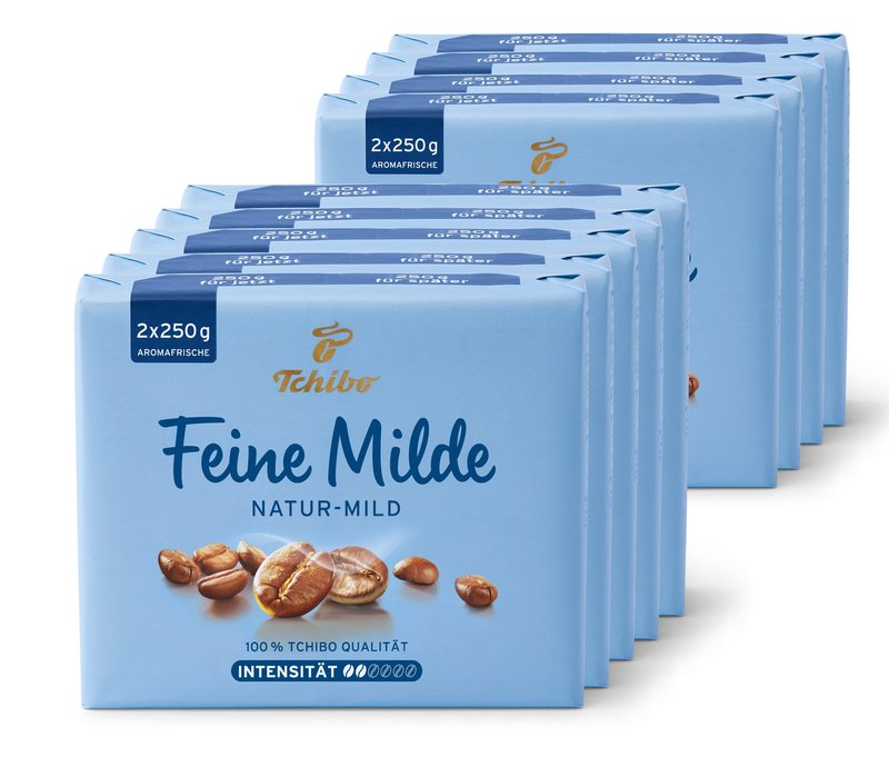 Tchibo - Feine Milde - 9 x 500 g Gemahlen - Intensität: 2/6