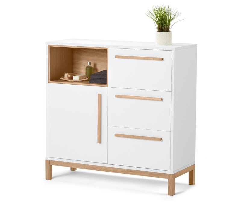 Tchibo - Bad-Sideboard »Eklund« - 90x35x89,5cm - braun - Holz / Eichenholz