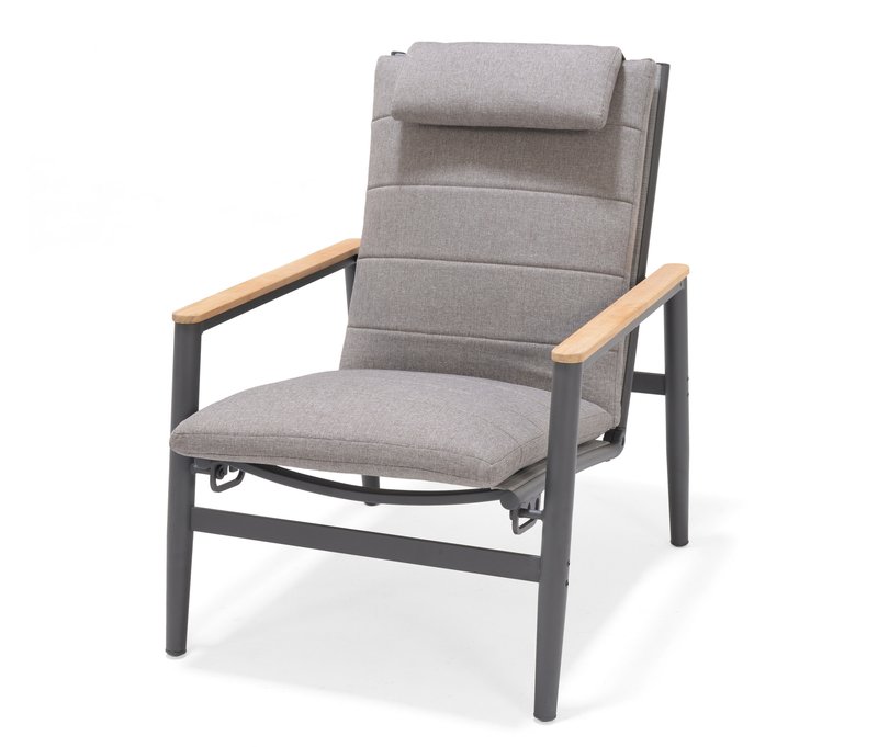 Tchibo - ScanCom Outdoor-Loungesessel mit verstellbarer Rückenlehne - 86x71x97cm - anthrazit - Aluminium / Polypropylen / Schaumstoff