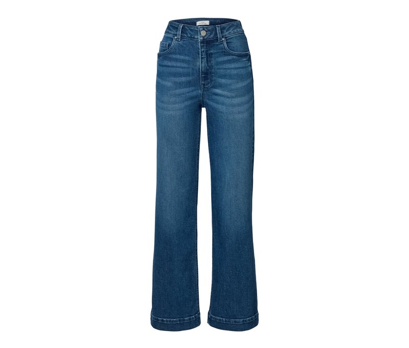 Tchibo - Wide Leg Jeans – Fit »Viki« - Damen - Gr. 46 - dunkelblau