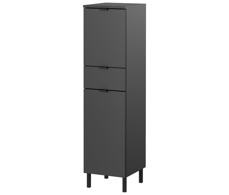 Tchibo - Mediumschrank »Arcena« - 30x34x120cm - grau - Holz / Metall