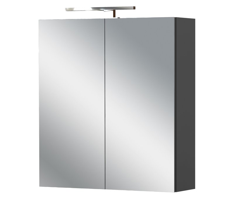 Tchibo - Spiegelschrank »Arcena« - 60x23x71cm - grau - Holz / Metall / Glas