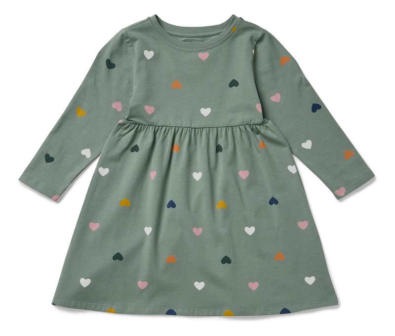Tchibo - Kinder-Jerseykleid - Mädchen - Gr. 110/116 - grün