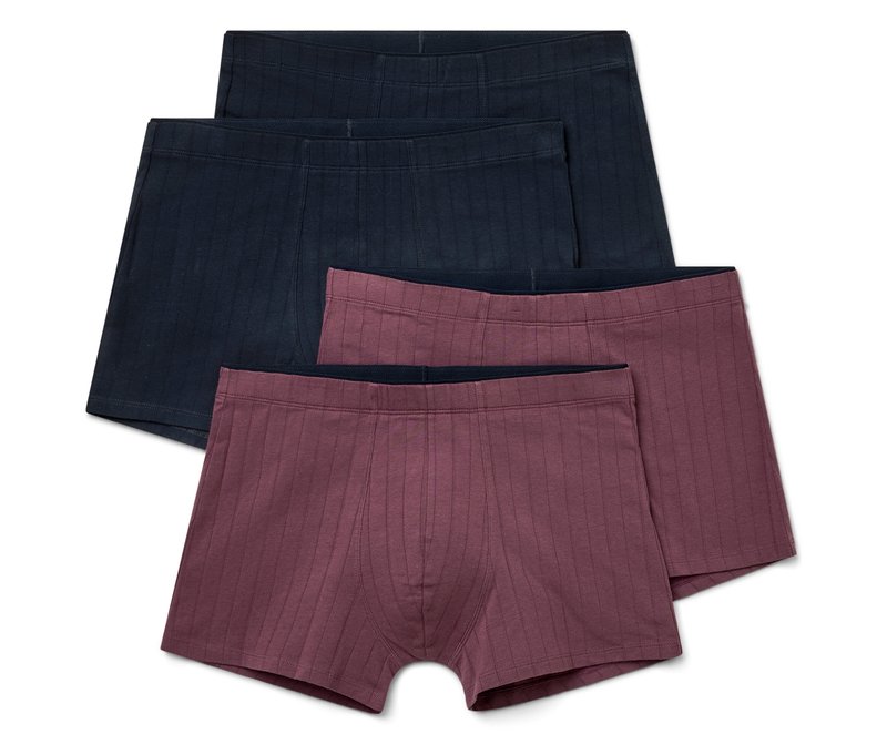 Tchibo - 4 Slipboxer - Herren - Gr. S/4 - dunkellila