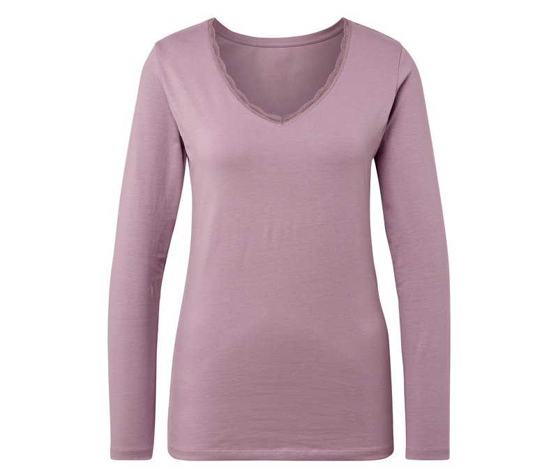Tchibo - Langarm-Unterhemd - Damen - Gr. XL - rosa